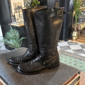 Frye Black Leather Boots